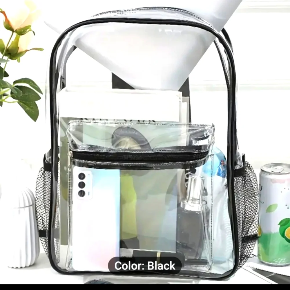 Clear See Thru Stadium Concert Work Backpack Waterproof